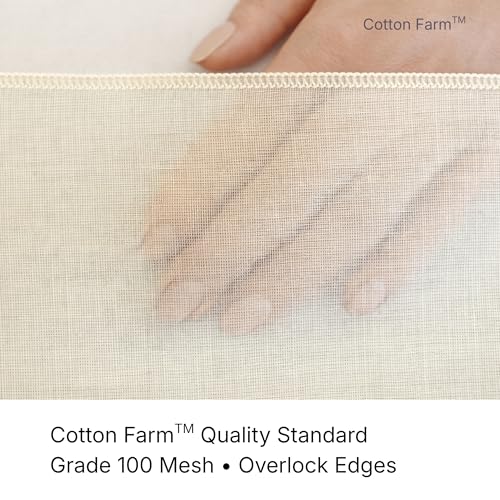 Image of Cotton Farm Grade 100 XL Cheese Cloth for Straining & Cooking; 36x36 Inch; 100% Unbleached Cotton Cheesecloth; Reusable with Finished Edges, Butter Muslin