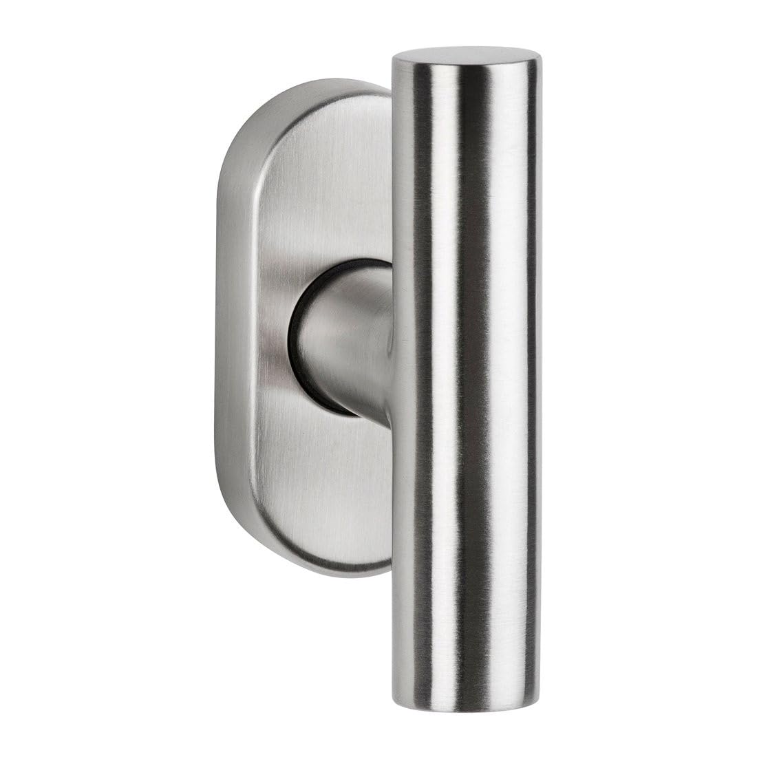 FELGNER Poignée de Fenêtre Como en T - Serrure avec Verrouillage à Billes à 90° | Pour Salle de Bain ou Chambre | Résistant à la Corrosion | Nickel Mat