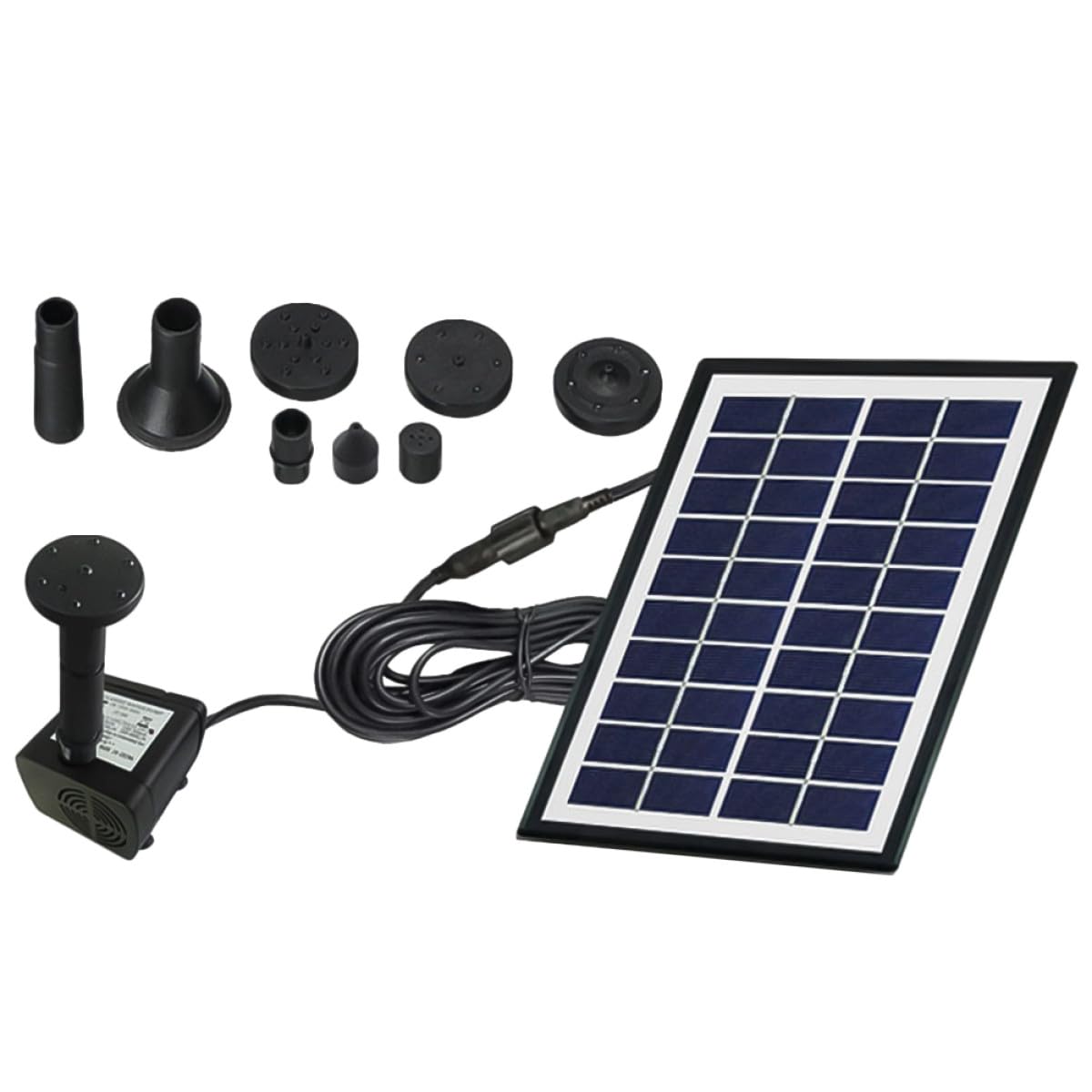 Pompa Fontana Solare da Giardino per Bagno degli Uccelli e Piccolo Laghetto, Flusso Massimo 300l/h, Materiale Abs, senza Batterie Né Cablaggio, Decorazione Esterna