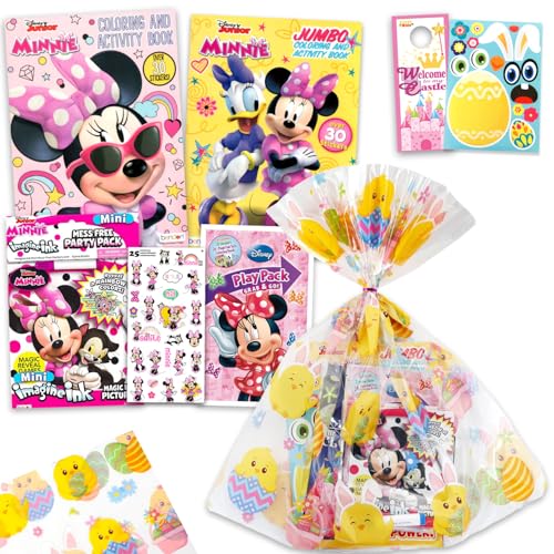 Panier de Pâques Minnie Mouse avec livres de coloriage et stickers