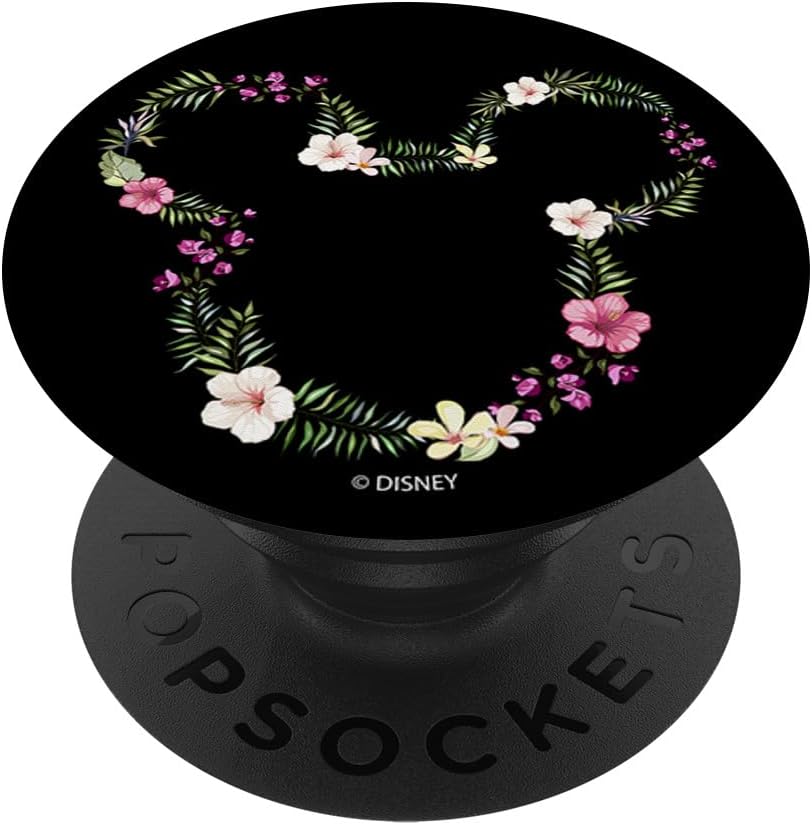 Disney Mickey & Friends Mickey Hawaiian Floral Outline Ears PopSockets PopGrip for MagSafe