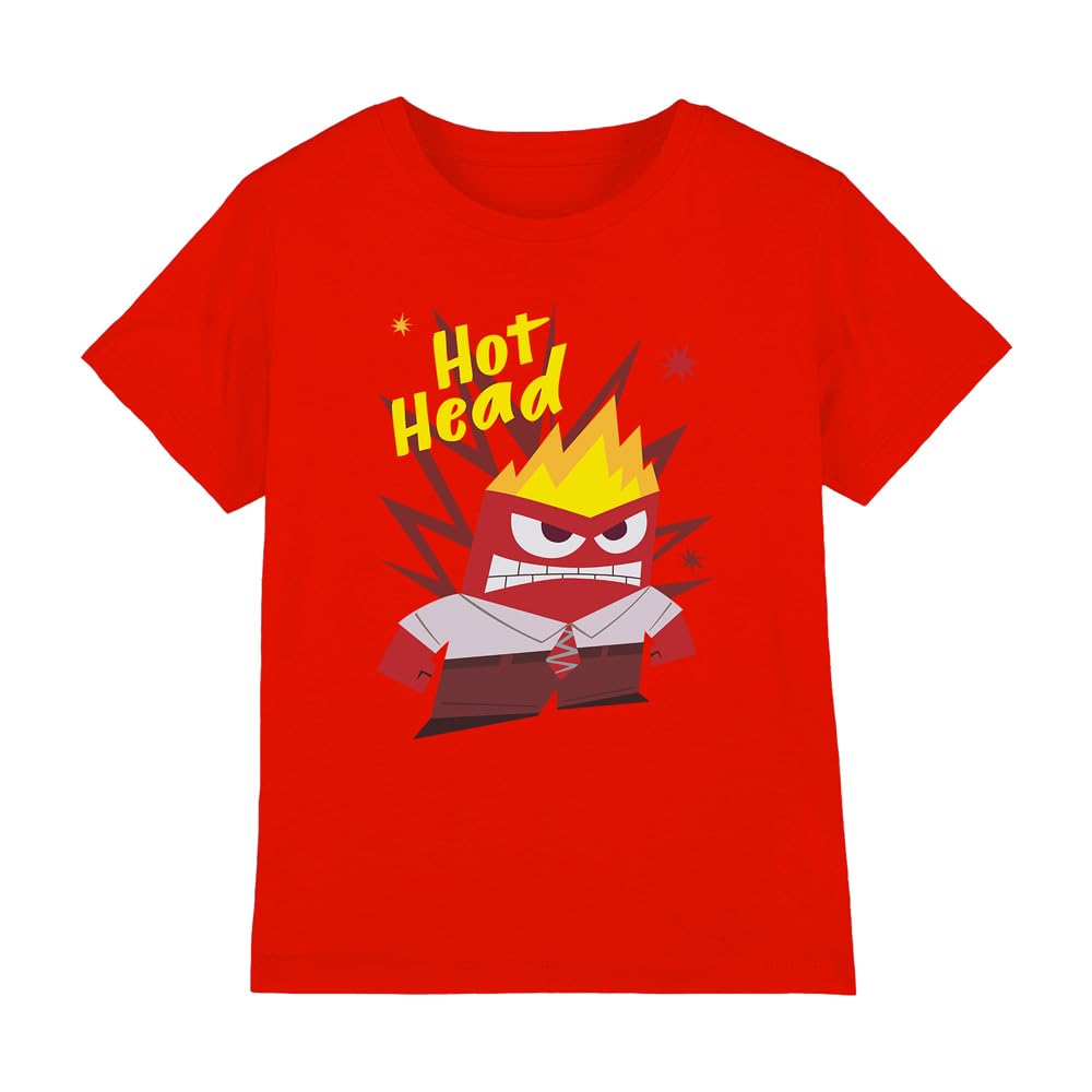 Inside Out 2 Anger Unisex Kids T Shirt, Red, 3-4 Years