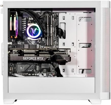 Velztorm White Pilum Custom Built Gaming Desktop with RGB Fans, RTX 5070 — view 2
