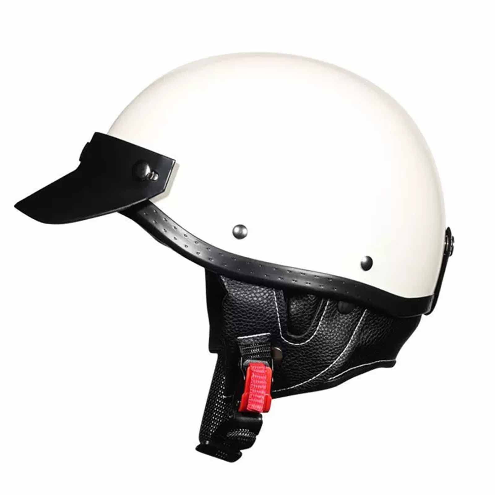 Caschi Mezzo Moto Vintage Casco Jet Leggero in ABS Shell Unisex Caschi Cromwell per Moto Scooter Elettrico Casco Anticollisione di Sicurezza DOT/ECE Approvato