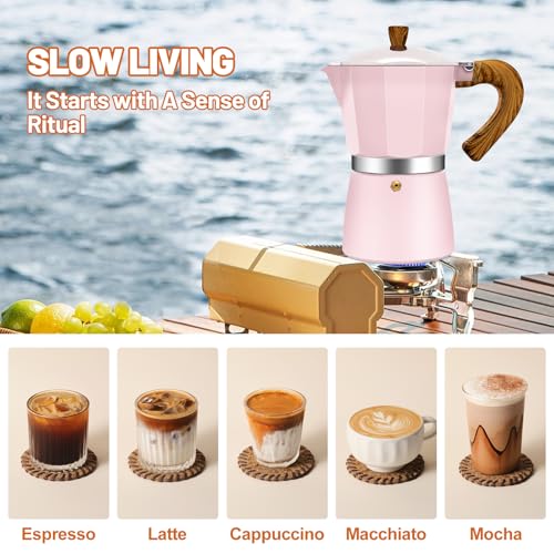 Image of 3 Cup Aluminum Espresso Stovetop Moka Pot Express Coffee Maker Percolator Italian Classic Mocha Coffee Machine for Italian and Cuban Cafe Brewing for Home & Camping 150ml 5oz