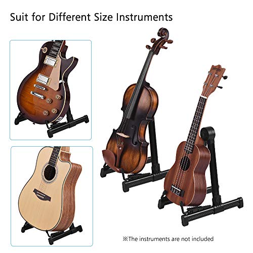 KKmoon Suporte para instrumentos gerais ABS plástico retrátil dobrável suporte para violino Ukulele