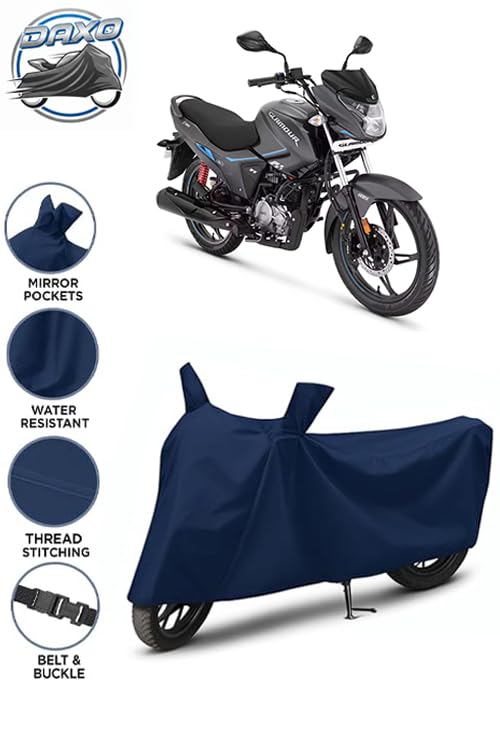 Image of Waterproof Bike Cover for Hero Glamour Xtec | All Weather Protection from Rain, Dust, UV Rays & Scratches with Mirror Pockets & Buckle Belt | Glamour Xtec Bike Cover
