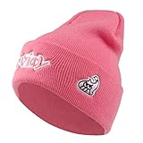 Unisex Inkling Girls Boys Hokkori Knitted Beanie Cuff Hat Blowfish Embroidery Skull Caps (One Size, Pink)