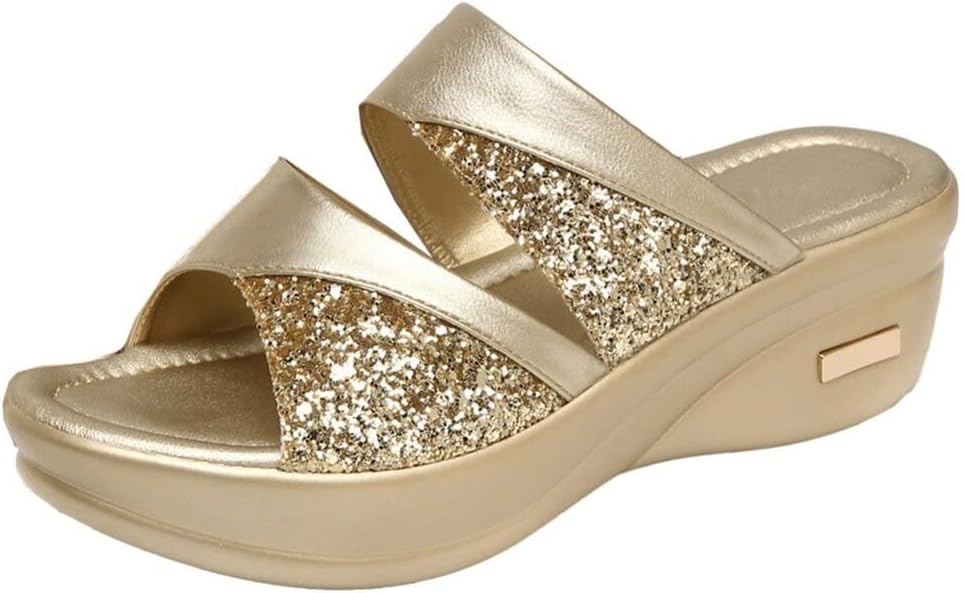 LIFKOME Women Casual Sandals - Comfortable Slip-on Design