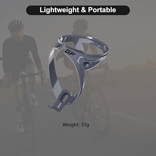 Miniatura 3 de GEMFUL Juego de botella de agua y jaula de ciclismo de 24 onzas, sin BPA, combo de botellas de agua ligeras a prueba de fugas, para MTB Mountain