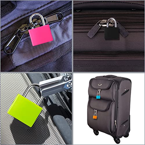 Gepäckschlösser, 6 Stück Vorhängeschloss mit Schlüssel, kleine Koffer-Schlösser 6 Farben Kofferschloss Klein mit Schlüssel für Gepäck Tasche Reisekoffer Schließfach, Tagebuch