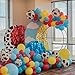 Carnival Party Balloons, 50pcs Toy Balloons, Red Yellow Blue Balloons Cow Print and Sky Blue Cloud Balloons for Carnival Circus Theme Birthday Party Baby Shower Wedding Decorations