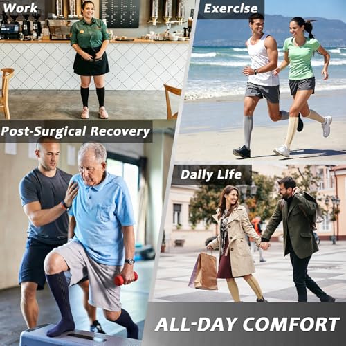 Image of Ailaka Medical 15-20 mmHg Zipper Compression Socks Women Men