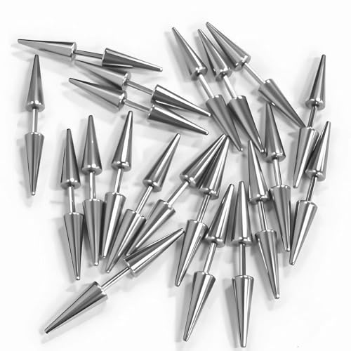 Pinzas para cabello punk metálicas con púas, 20 piezas miniatura 6