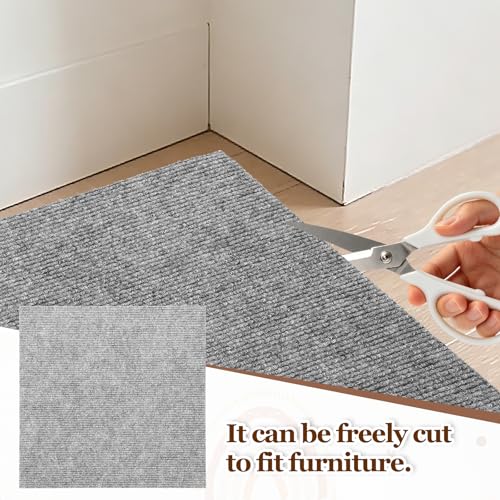 Dalles de moquette autocollantes 30,5 cm tapis de table gris