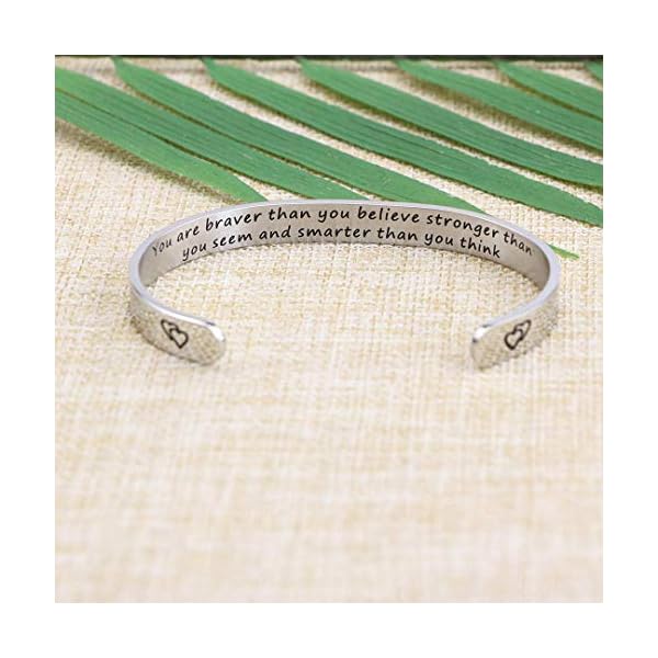 Joycuff-Inspirational-Bracelets-for-Women-Mom-Personalized-Gift-for-Her-Engraved-Mantra-Cuff-Bangle-Crown-Birthday-Jewelry JoycuFF Encouragement Gifts for Women Inspiratioanl Jewelry for Women Birthday Gifts for Teen Girls Friendship Bracelets for Her Graduation Engraved Stainless Steel Cuff Bracelet for Women