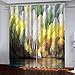 Produktbild EHZQX 2Er Set Vorhang Mit Ösen Blickdichte Gardinen Verdunkelungsvorhang Abstrakte Waldlandschaft Gardinen 3D Gedruckt Polyester Vorhänge Für Küchen Schlafzimmer Geräuschreduzierung 234x183cm