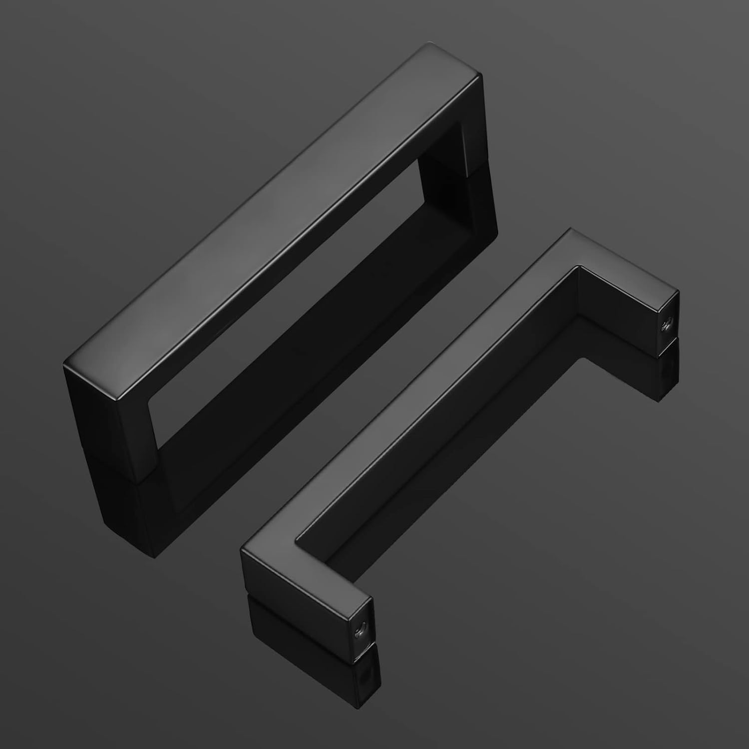 Probrico Black Kitchen Handles, Square T Bar Pull Handles, 5