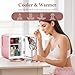 Xbeauty Retro Mini Fridge, Compact Refrigerator with 4L Capacity/6 Cans，Cooler & Warmer, Removable Shelf for Skincare, Beverages, Cosmetics, Perfect for Dorm, Bedroom, Pink
