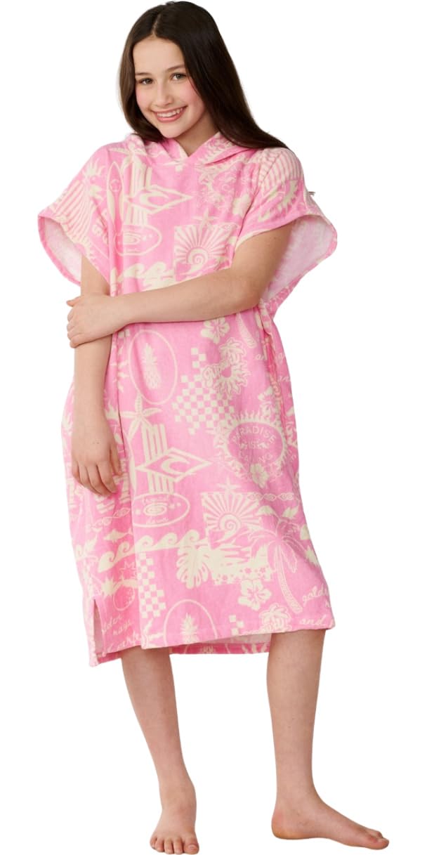 RIP CURL 2026 Bambino Asciugamano Misto Hooded 00GGTO - Naturale/Pink
