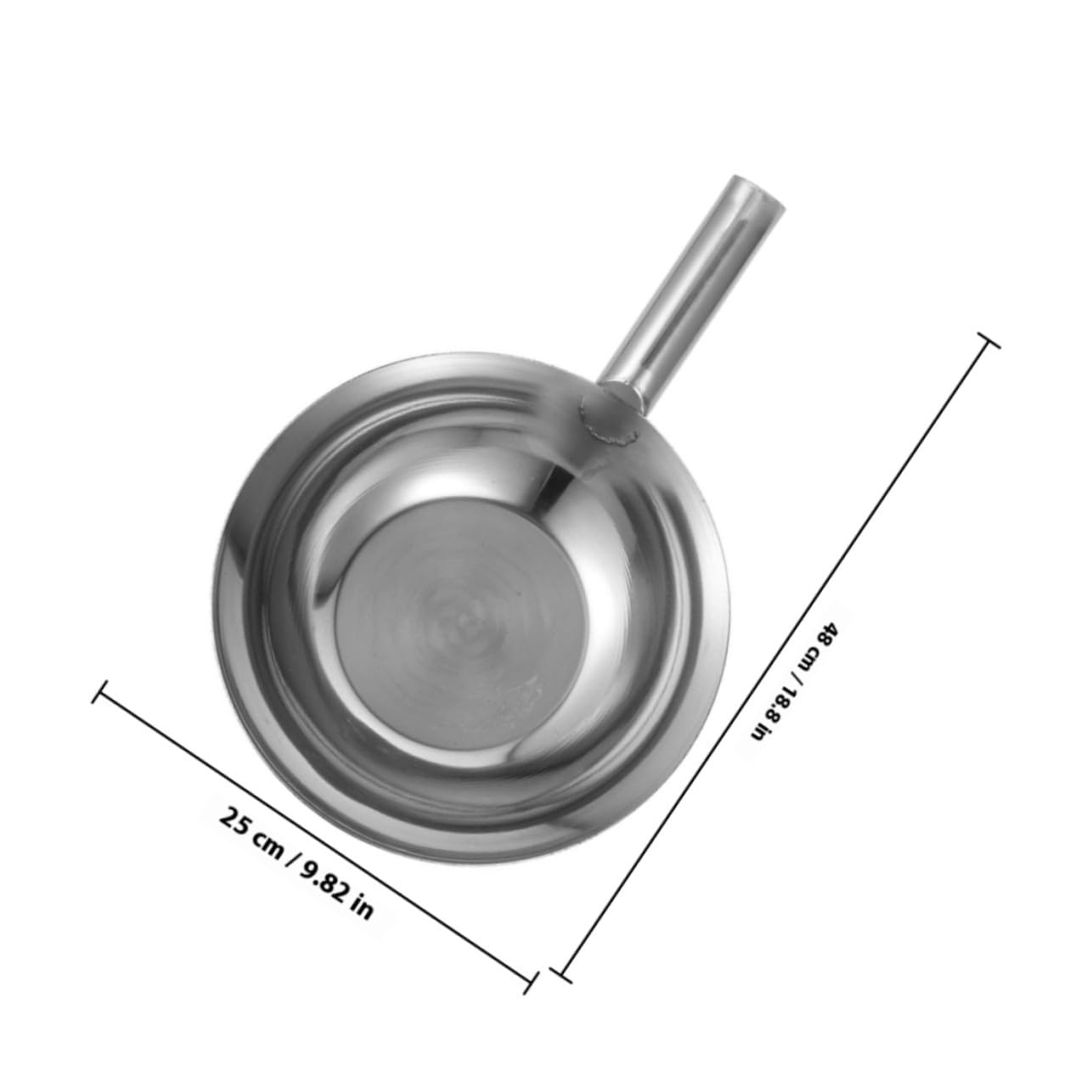 ERINGOGO Schöpfkelle und Dicker Konstruktion Multifunktionale Küchenwasserschöpfkelle Platzsparend und Robust Edelstahl mit Langem Griff für Haushalt und Garten