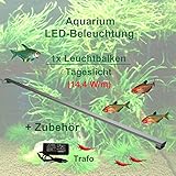 aquarium leuchtbalken 100 cm 1 x LED-Leuchtbalken nach Auswahl mit LED-PINs (6500K) inkl.Trafo und 2 x flexible Halter (Füße)
