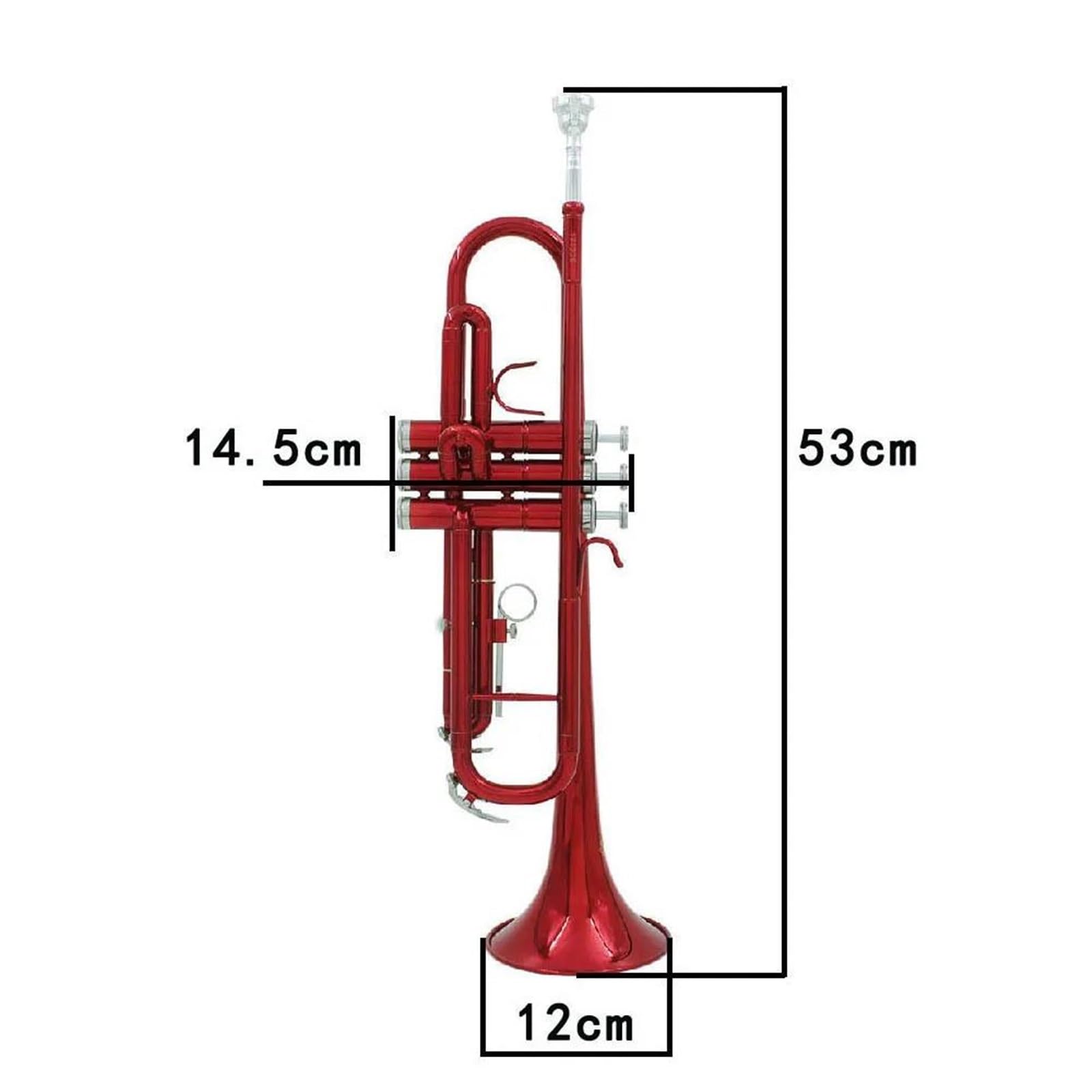 Zestaw instrumentów dętych blaszanych trąbka Czerwona Trąbka B Dur Profesjonalne Instrumenty Dęte Blaszane W Zestawie Z Futerałem I Innymi Akcesoriami