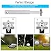 VIPMOON Golf Club Cleaner Kit, 2 Pcs Groove Sharpener Tool and 1 Pcs Club Cleaner Brush Retractable, Groove Sharpener Re-Grooving Tool for Golf Accessories for Men (Silver)