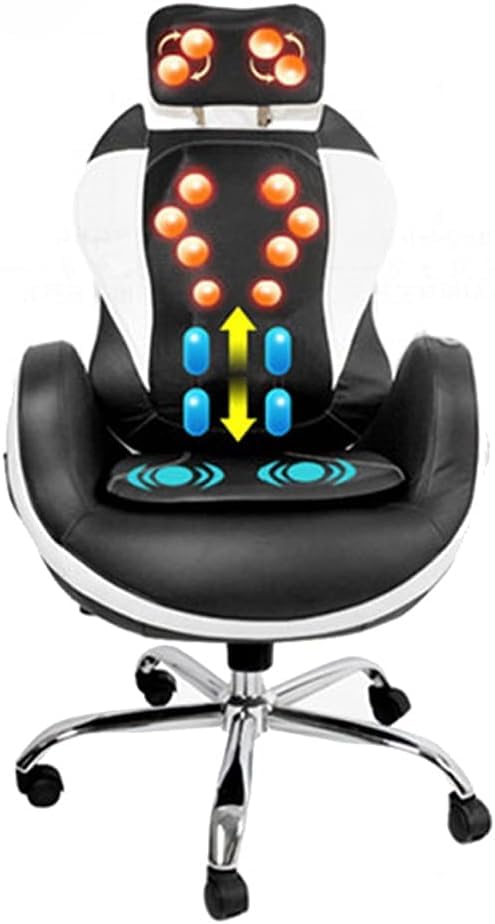 YAXANSIH Office Chair Computer Chair Home & Office Massage Chair Full Body Massage Computer Chair Multifunctional Electric Vibrating Office Chairs (Color : Svart)