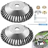 2 cepillos para desbrozadora, 25,4 mm, 2024, cepillo metálico dentado para desbrozadora, cepillo universal para desbrozadora, cepillo de maleza para desbrozadora, cepillo para maleza