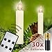 Produktbild 40/30/20/10 er Set LED Weihnachtskerzen mit Fernbedienung Kabellos mit Batterien Weihnachtsbaum Lichterkette Innen Weihnachtsbaum Kerzen Klammer Ø 15mm Dimmbar (Warmweiß, 30er)