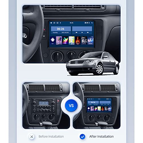Radio doble din para Volkswagen Passat B5 2000-2005 con Carplay y Android Auto miniatura 2