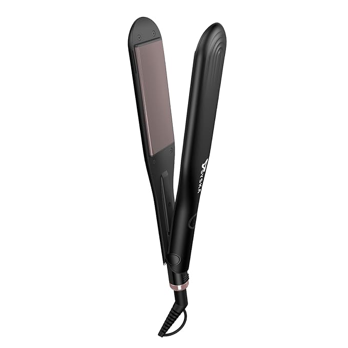 Syska HS100 SalonFinish Hair Straightener for Women with Ceramic Coating Aluminium Plate, PTC Technology, 360degree Swivel Cord with 1.8m length (Black) at Rs. 799