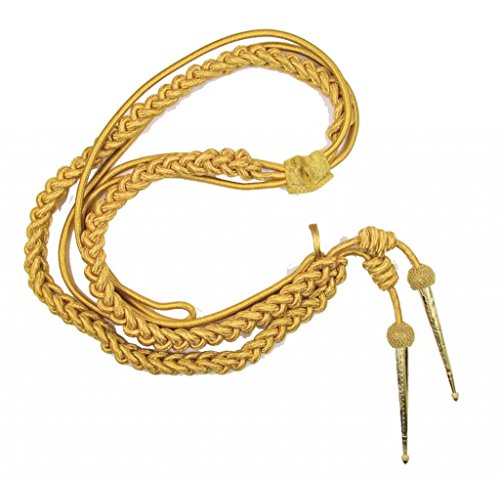 Aiguillette fil doré armée R107 : l'élégance de la passementerie de cérémonie
