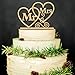 ZesNice Decoración para tarta de boda, diseño de Mr Mrs, color madera