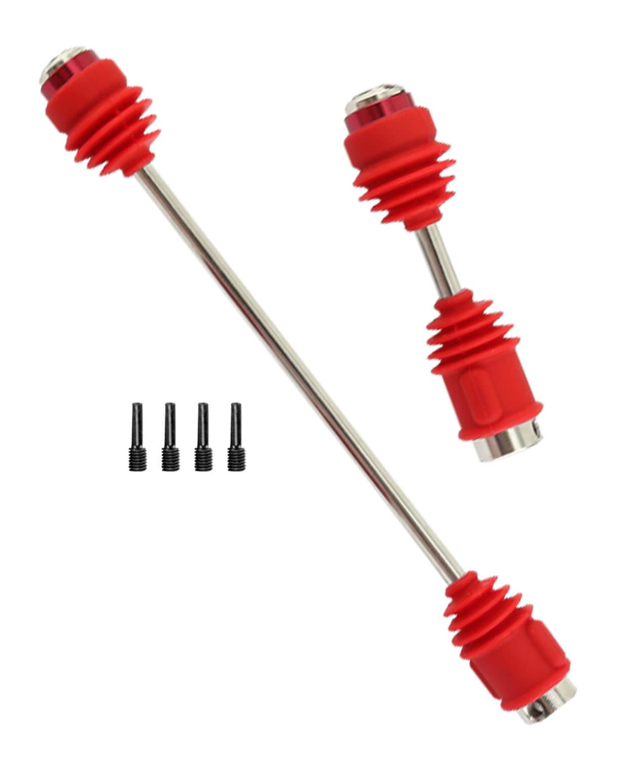 RCMYou Centor Drive Shaft Upgrades Part for 1/10 E-Maxx,Front Rear #45 Steel Centor Driveshafts CVD Hop-up,Replace #5151R,2-Pack,Red (More Powerful)