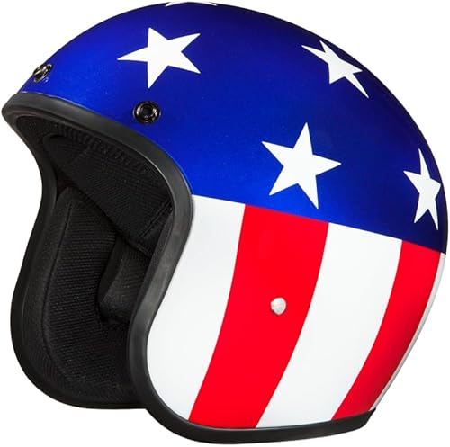 Miniatura 6 de Daytona Helmets Casco de motocicleta de cara abierta de 34, aprobado por DOT, ligero y cómodo, diseño vintage para scooter, crucero y bicicletas de