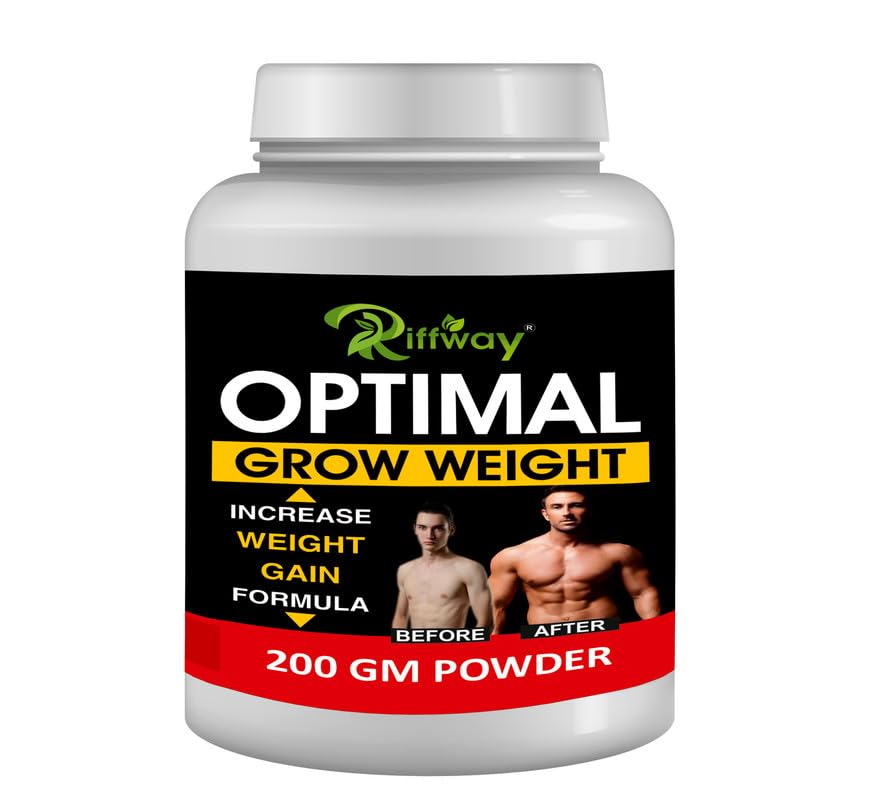 Optimal Grow | Weight Gain Powder Healthy Body Gain Without Fat Reduces Muscle Breakdown | Weight Gainer For/Mass Gainer Protein Formula|Weight Gain Ayurvedic Powder| 200gm-image-4