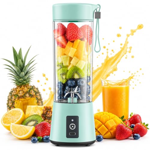 Image of USB Rechargeable Blenders for Smoothies and Juices, Juicer Mixer Grinder Mini Portable Juicer Blender, Portable Blender, Electric Fruit Juicer Machine, Personal Size Mini Juice Mixer