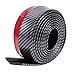 Produktbild KINJOHI Auto Stoßstangenschutz Kohlefaser 2,5M Fiber frontstoßstange Lip Splitter Chin Spoiler Body Trim Strip Schutz Displayschutzfolie Stoßstange radkasten Schutz für Front Seite Radkasten (Black)