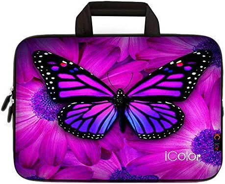 iColor Butterfly Neoprene Sleeve Case with Handle for 15-15.6 Inch Laptop(IHB15-005)
