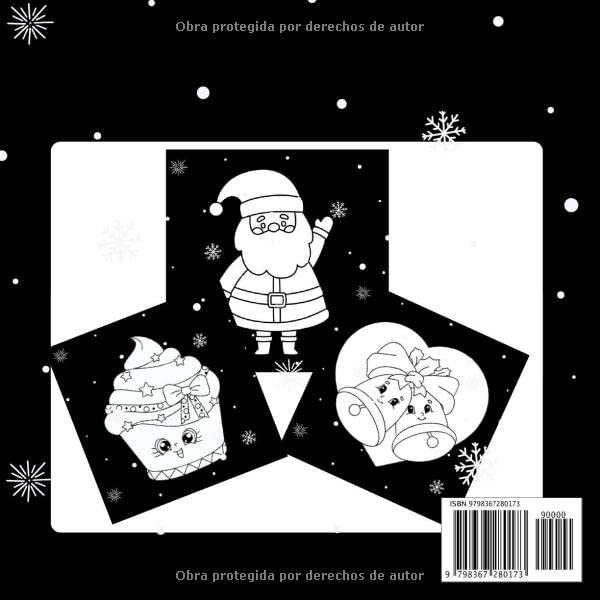 Miniatura 2 de Mi Primera Navidad Libro de Alto Contraste para Recién Nacidos 0-12 Meses Imágenes sencillas en blanco y negro para desarrollar la vista del bebé