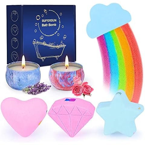 SUPERSUN 6 Bombas de Baño Arcoíris y Velas Aromáticas Cover