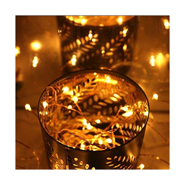 Oakhaomie 6 pack led fairy lights battery operated starry string lights waterproof silver wire cr2032 batteries included - image 7
