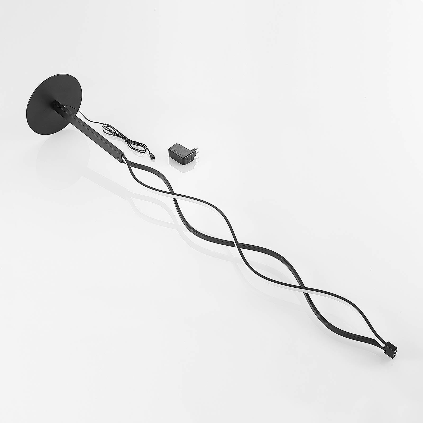 Lindby LED Stehlampe Metall, dimmbar per Touchschalter Stehleuchte schwarz 150 cm Standleuchte Wohnzimmer Schlafzimmer Büro Wohnzimmerlampe 20W