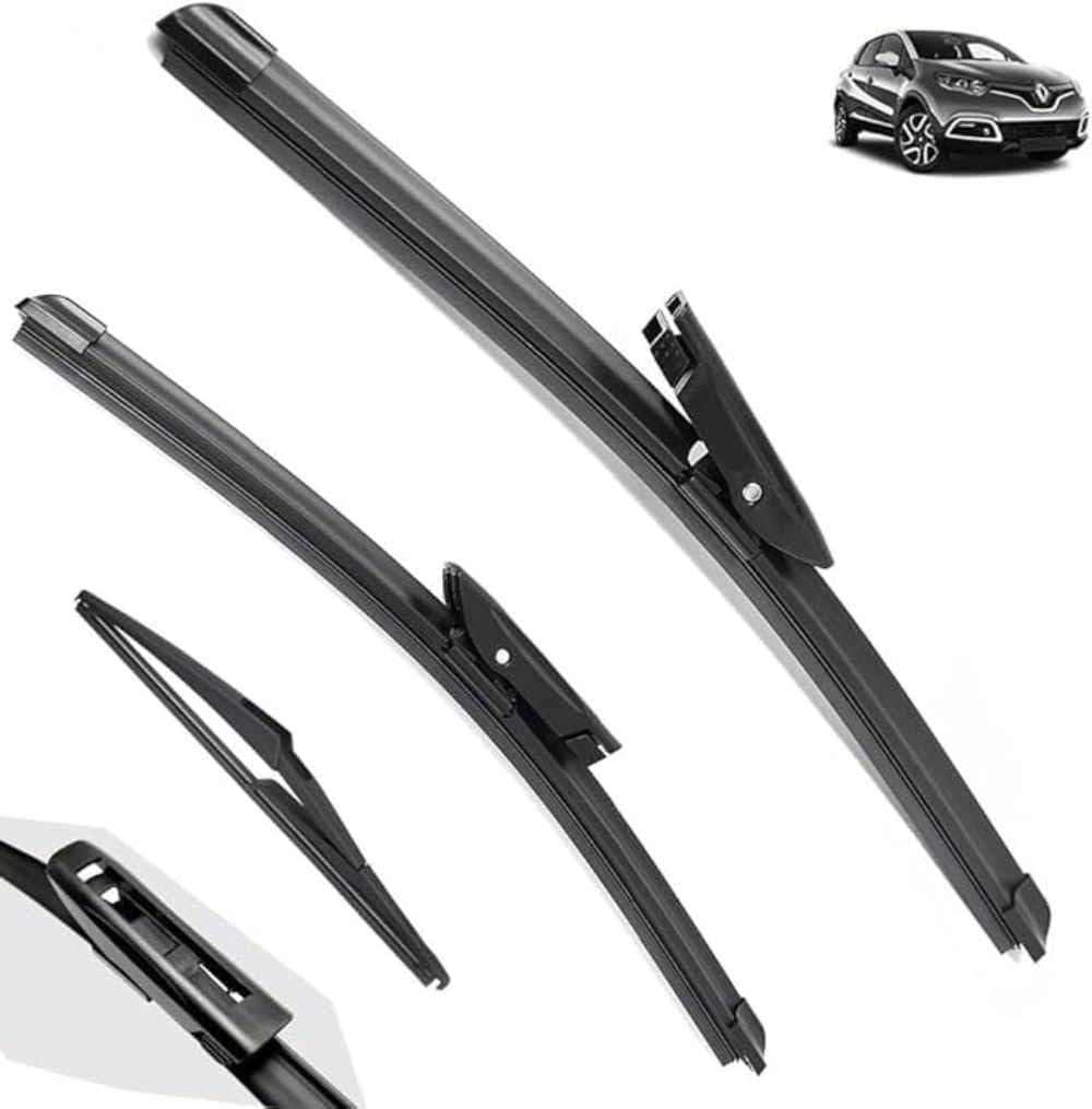 NYSLDSCO Custom Fit Wiper Blades for Renault Captur Kaptur 2013-2016 26in+14in+11in, Durable Windscreen Wiper Set, Easy Installation All-Weather Performance Wipers