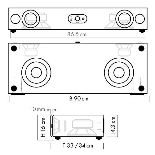 Nubert nuPro AS-3500 | Schwarze Soundbar | Soundplate für HiFi mit Dolby Audio und DTS | Vollaktiver TV-Lautsprecher für Spitzenklang | Soundbase mit Bluetooth aptX HD | Stereobase in 3 Wege Technik – Bild 8