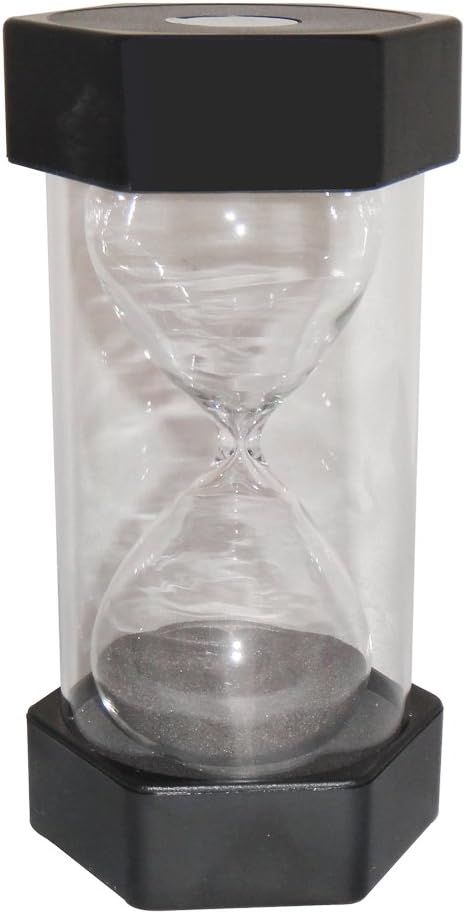 VStoy Security Fashion Hourglass Sand Timer (Black 10 Minutes)
