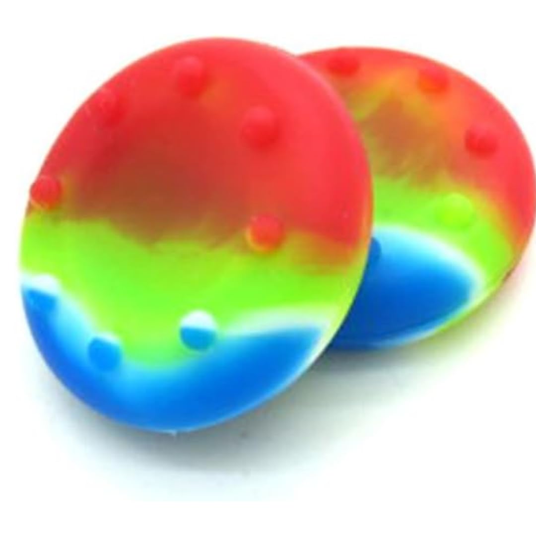 TMG Silicone Key Protector Thumb Grips Anti-Slip Silicone Thumb Grip for PS5,PS4,PS3, Xbox One, Xbox 360 and NS-PRO Controller (4Pcs) (Rainbow)-picture-21