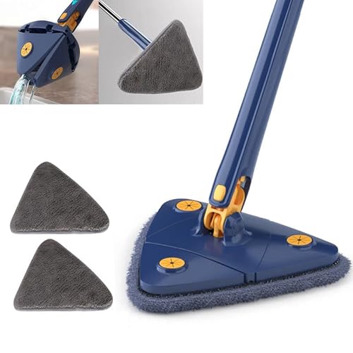 Vadrouille de Nettoyage Réglable Rotative à 360 Poussière Humide et Sèche Balai Serpillère Multifonctionnelle Microfibre à Pressage d'eau Automatique Longue Poignée Ménage Cover